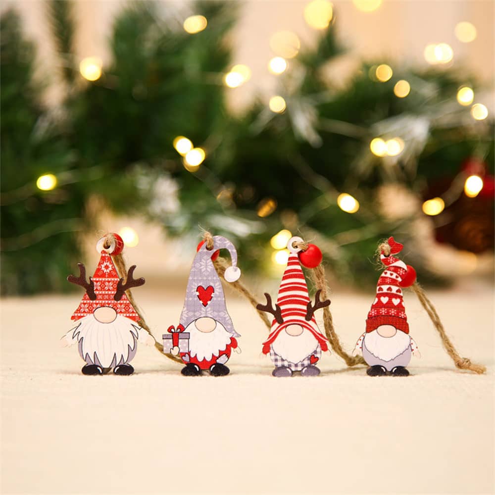 Wooden Santa Claus Christmas Ornaments DesignedbySiti