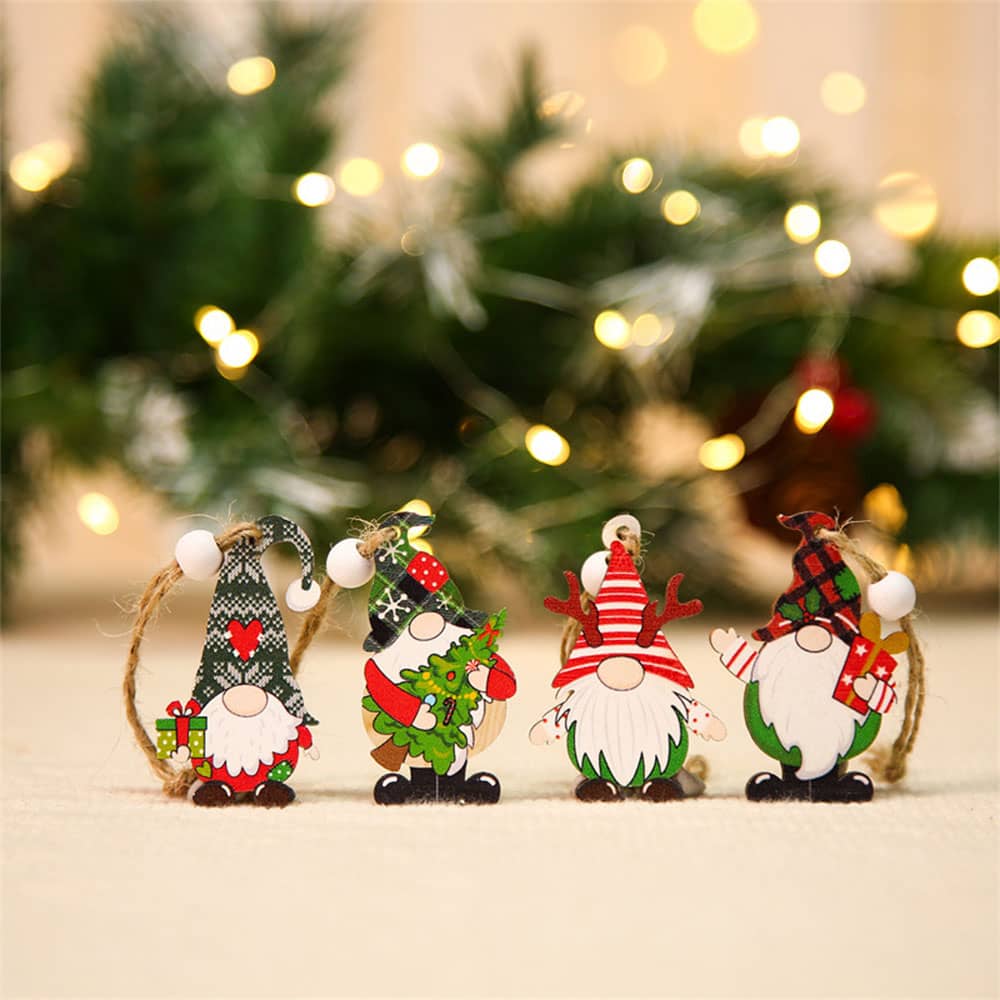 Wooden Santa Claus Christmas Ornaments DesignedbySiti