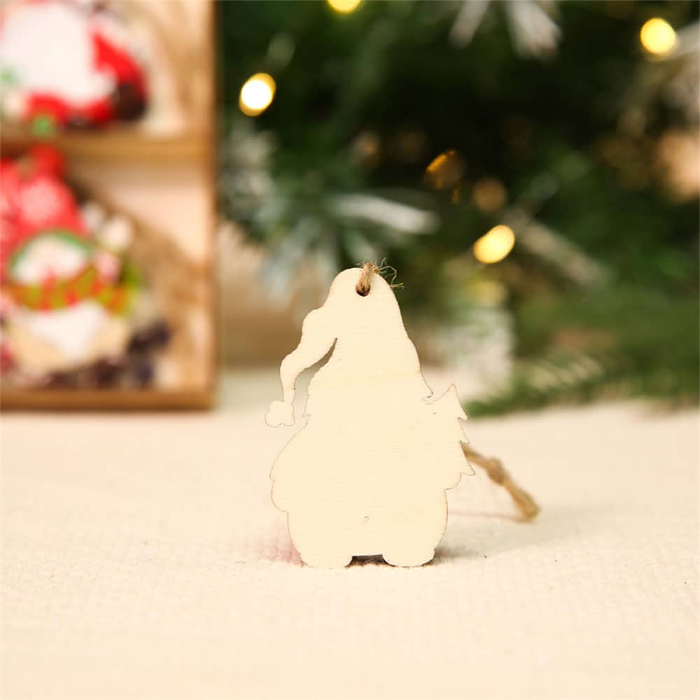 Wooden Santa Claus Christmas Ornaments DesignedbySiti