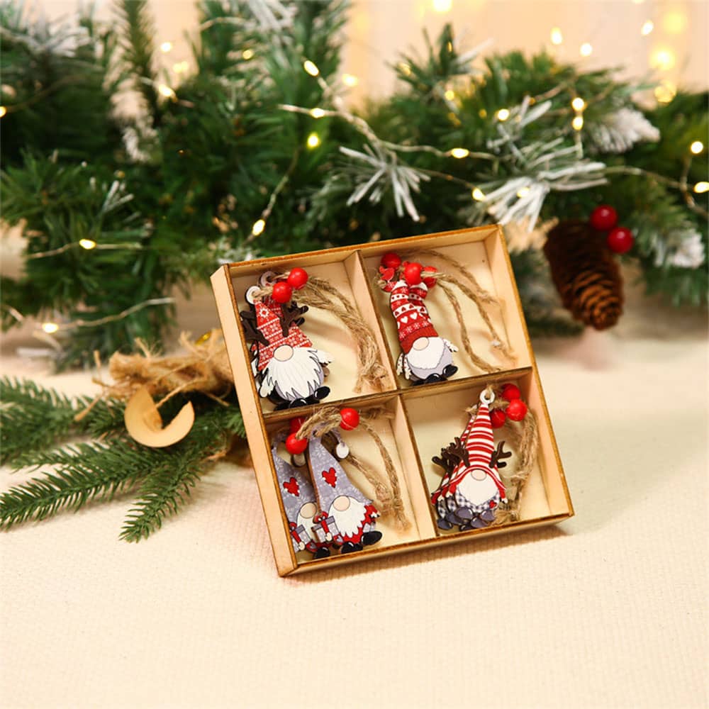 Wooden Santa Claus Christmas Ornaments DesignedbySiti