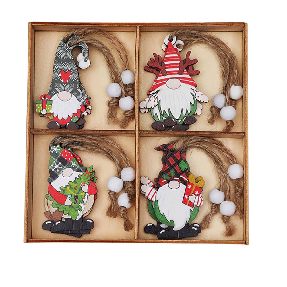 Wooden Santa Claus Christmas Ornaments DesignedbySiti