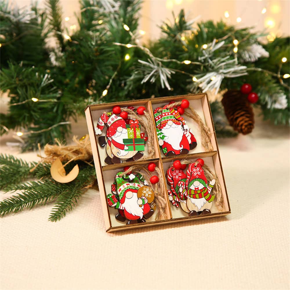 Wooden Santa Claus Christmas Ornaments DesignedbySiti