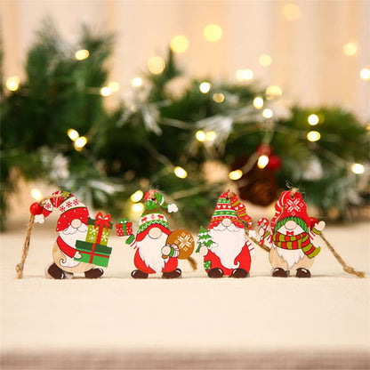Wooden Santa Claus Christmas Ornaments DesignedbySiti