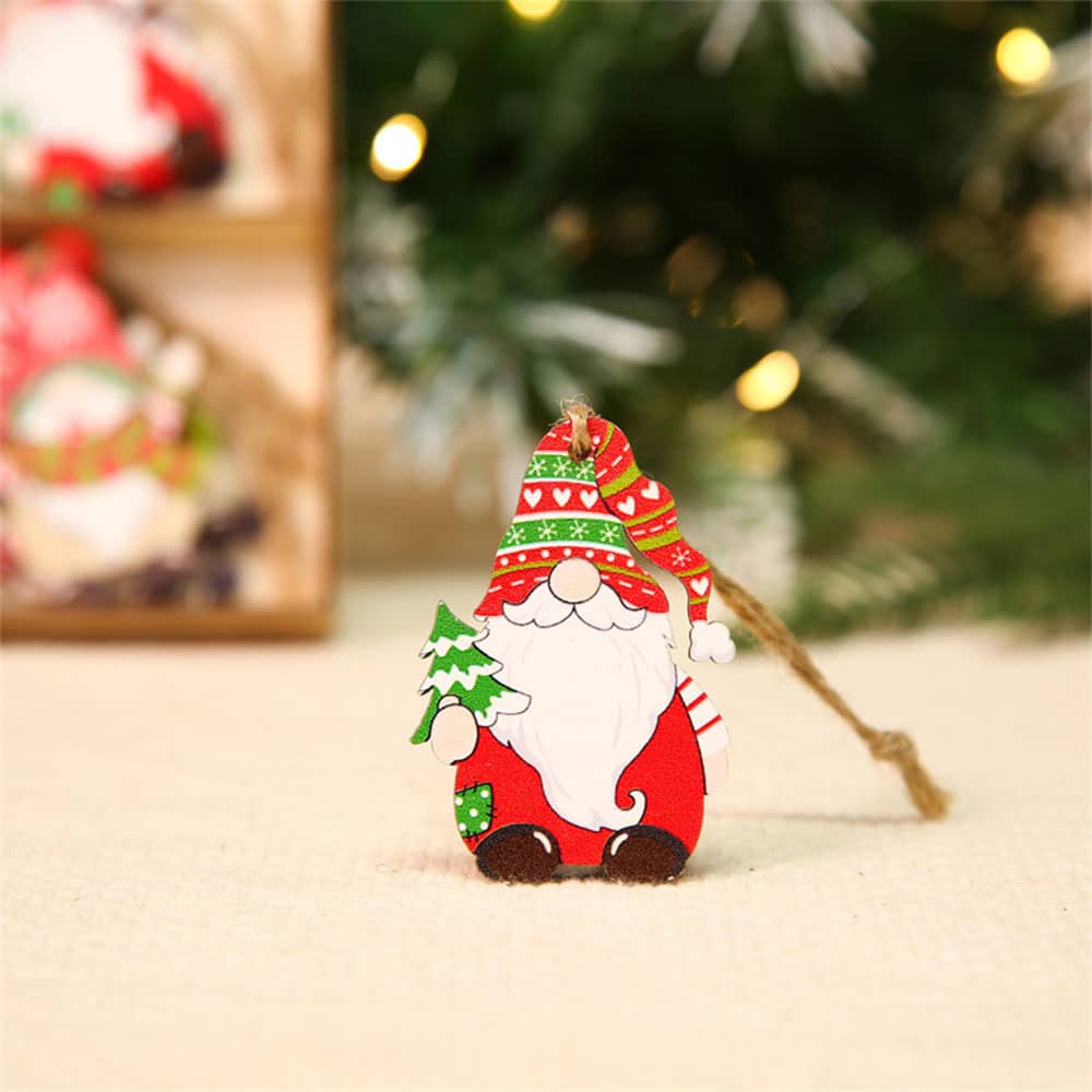 Wooden Santa Claus Christmas Ornaments DesignedbySiti