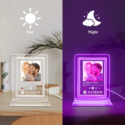 Personalised Scannable Music Night Light Plaque Gifts for Lovers