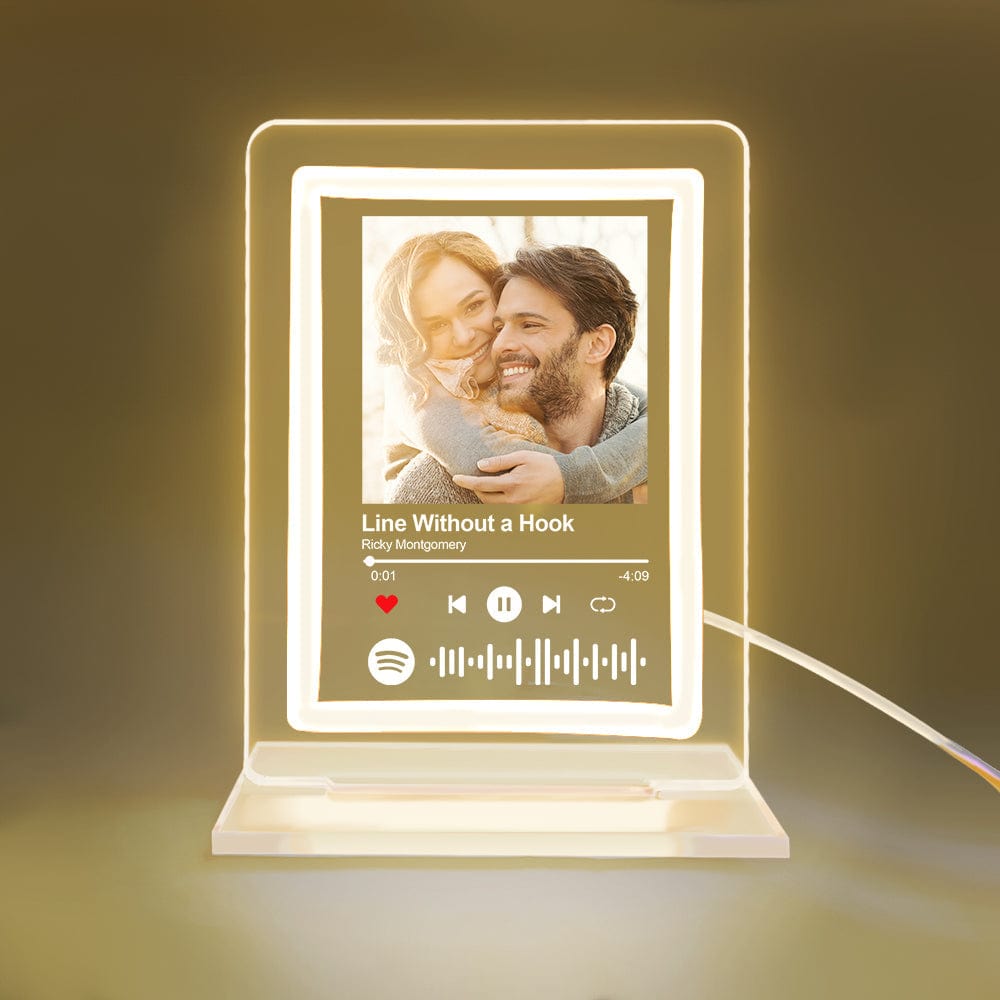 Personalised Scannable Music Night Light Plaque Gifts for Lovers