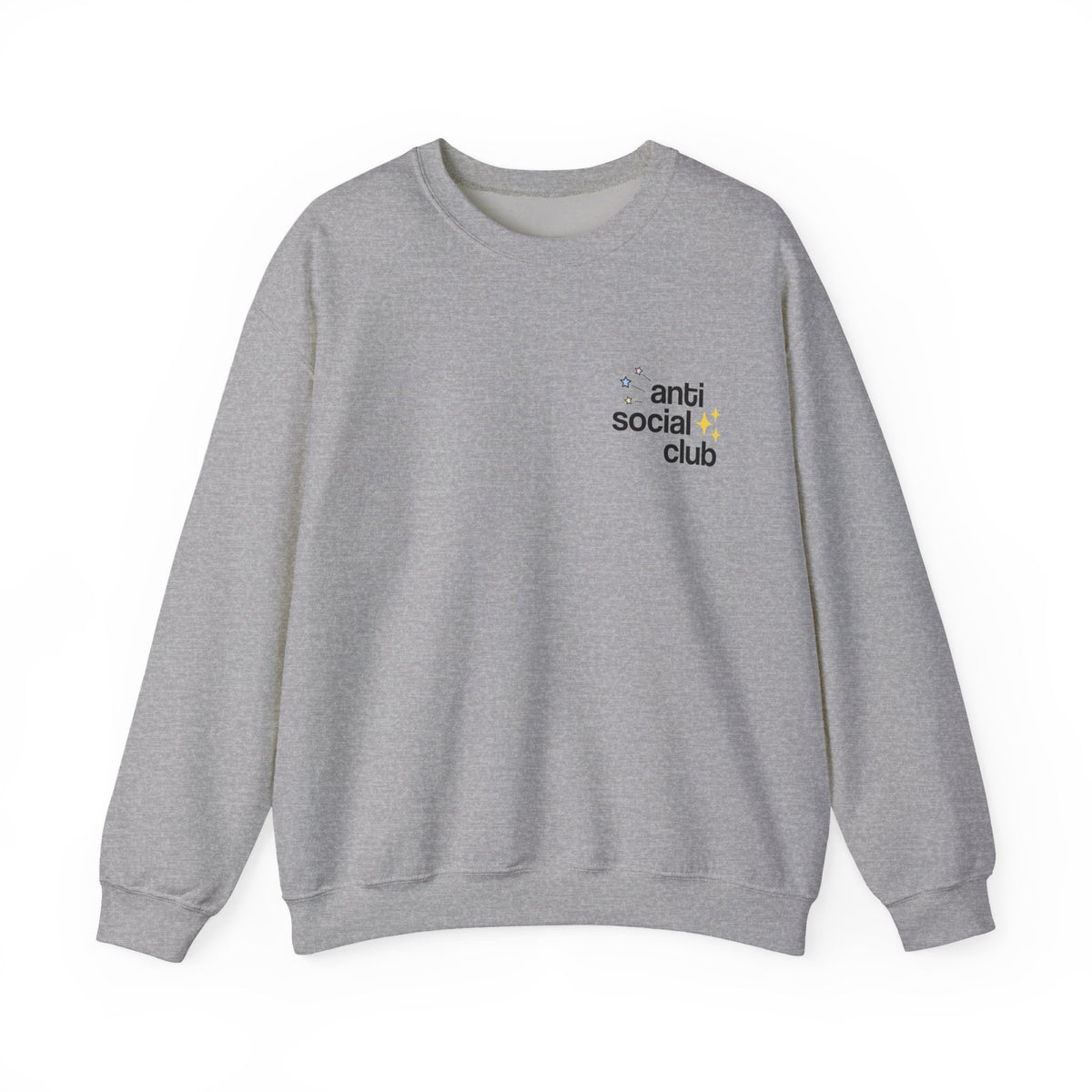 Anti Social Club sweatshirt showing fabric texture up close