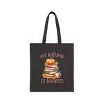 Bookish Canvas tote bag styled as a flat lay