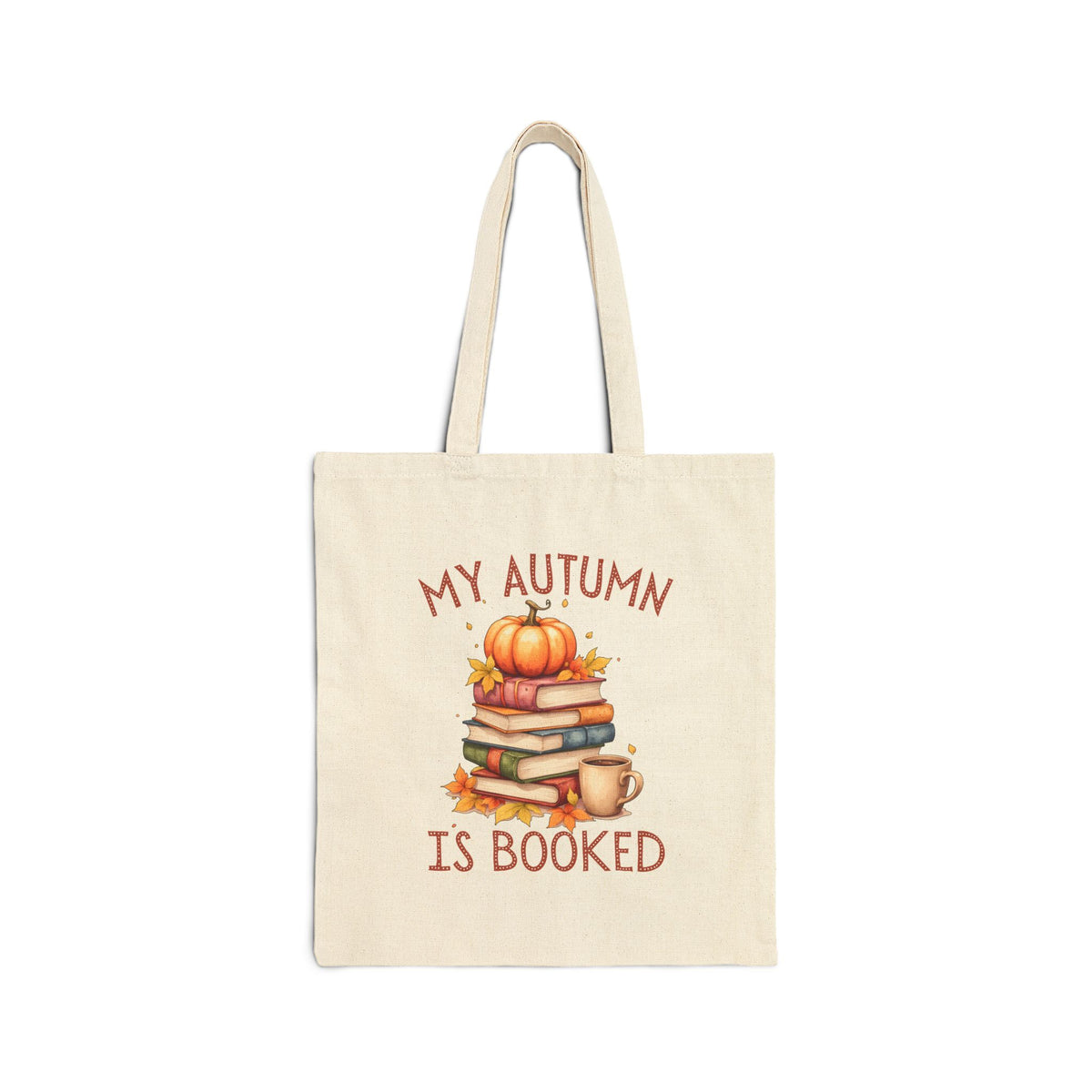Bookish Canvas tote bag shown in a lifestyle setting