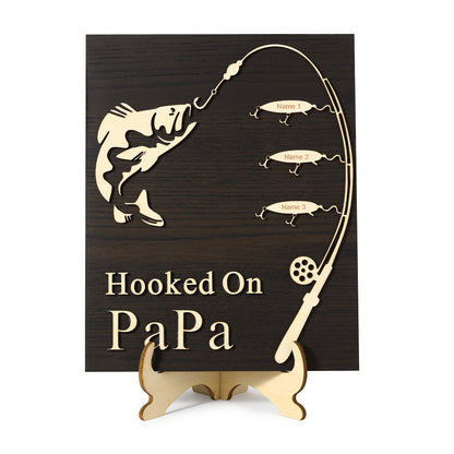 Custom Wooden Fishing Acrylic Ornament