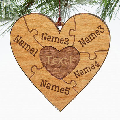 Christmas Tree Heart Ornaments