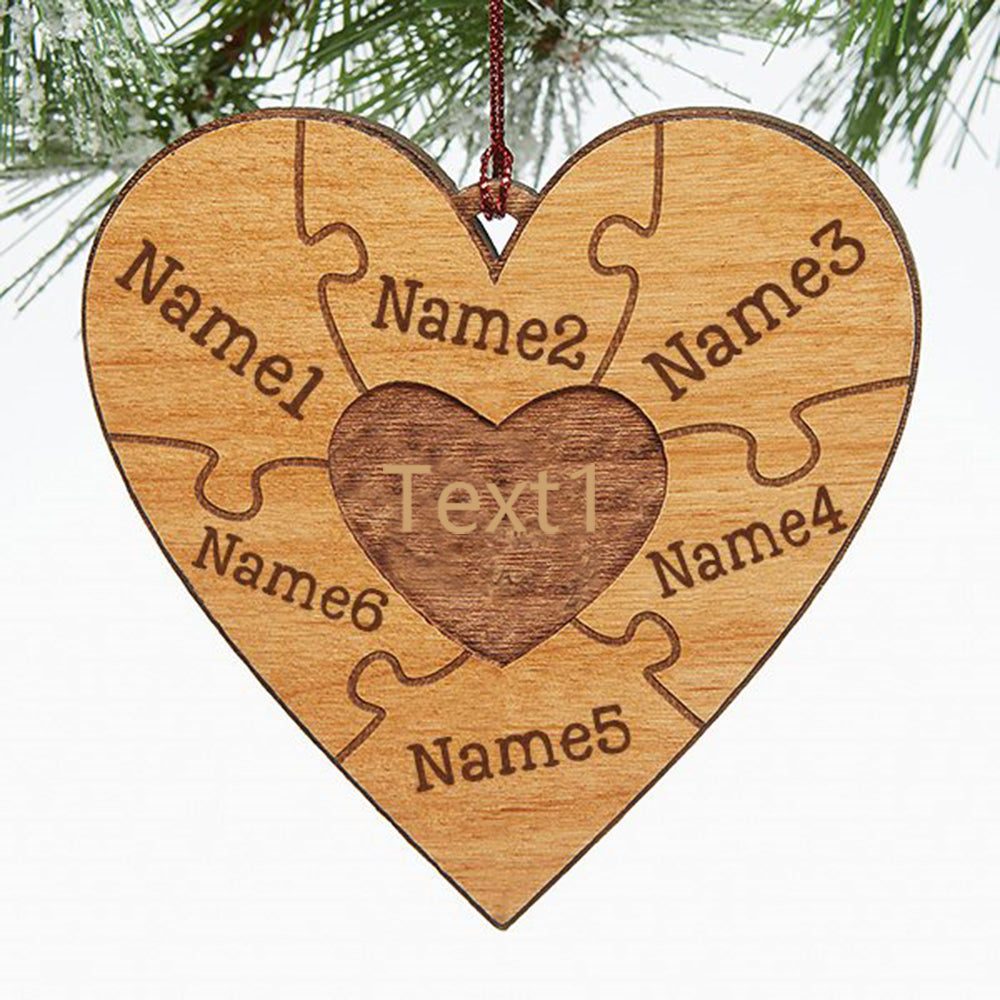 Customised Christmas Tree Heart Ornaments