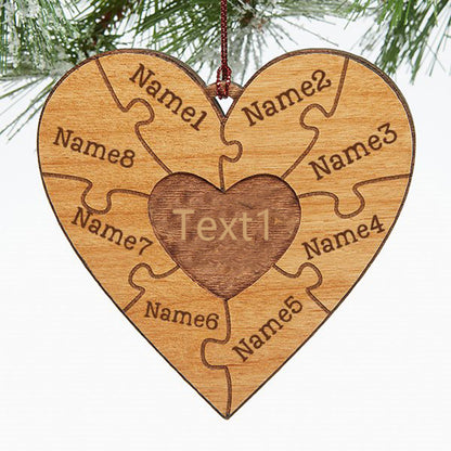 Cute Wooden Heart Ornaments