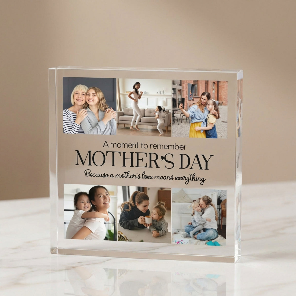 Custom Acrylic Photo plaque in close-up detail