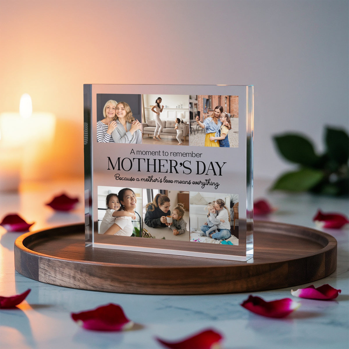 Custom Acrylic Photo plaque held in hand