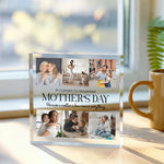 Custom Acrylic Photo plaque, front view on white background