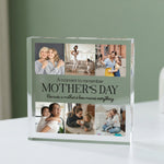 Custom Acrylic Photo plaque from a side angle