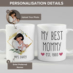 Custom Cartoon Photo Mug for Mom mug in close-up detail