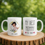 Custom Cartoon Photo Mug for Mom mug held in hand