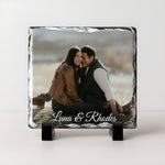 Custom Engagement gift set from a side angle