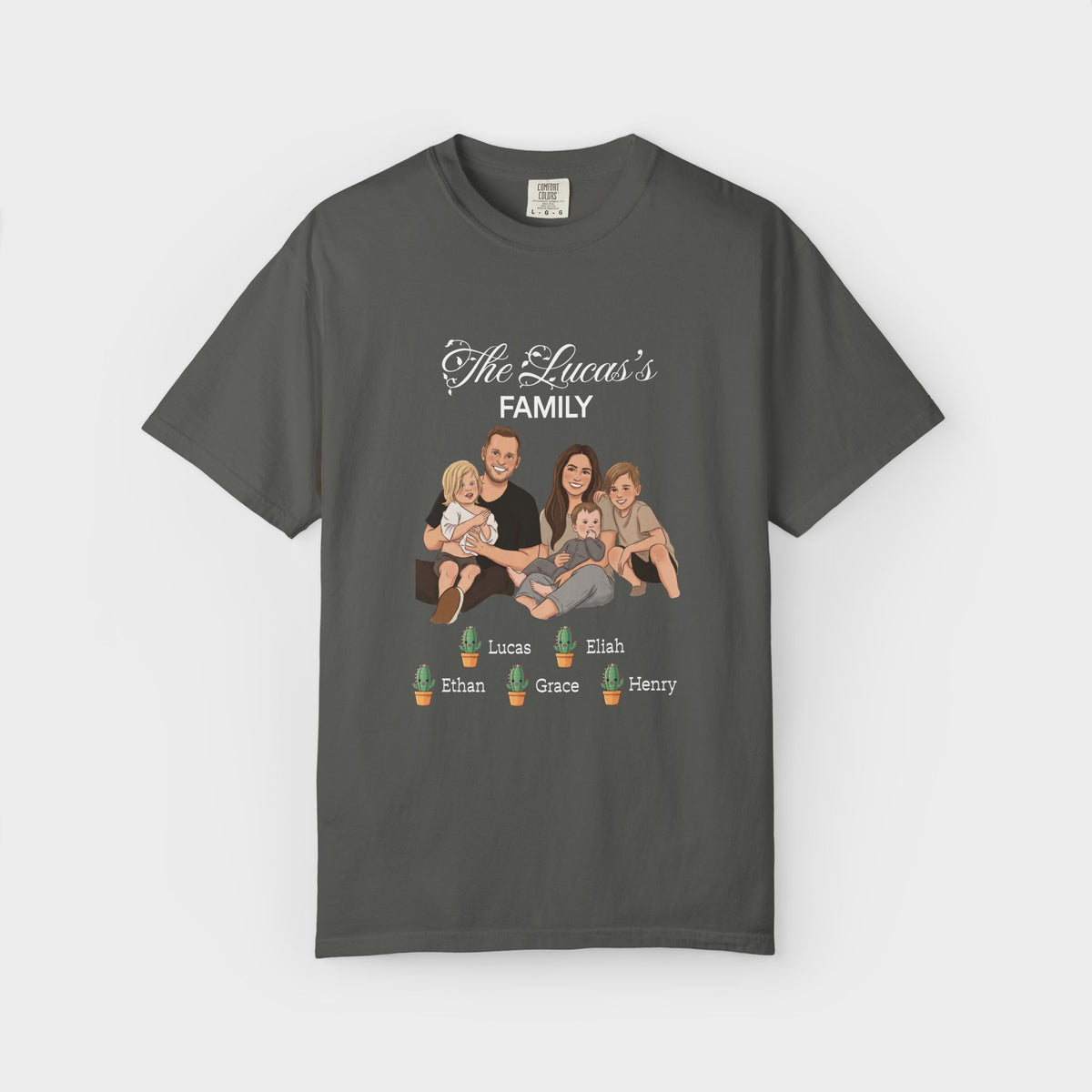 Custom Family Shirt shirt from the back