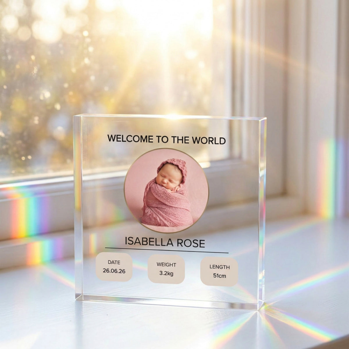 Custom Photo Acrylic plaque in close-up detail