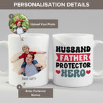 Personalisation guide for the Custom Photo mug — name, photo and text fields