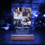 Custom Photo Night Light for Best Friend Birthday night light in close-up detail