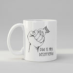 Dad Birthday Gift Coffee mug, front view on white background