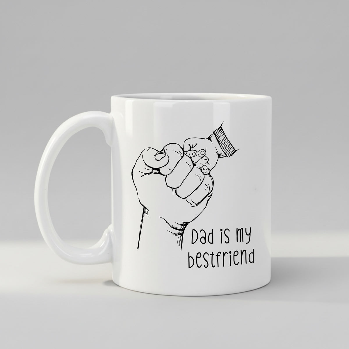 Dad Birthday Gift Coffee mug, front view on white background