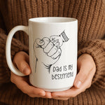 Dad Birthday Gift Coffee mug from a side angle