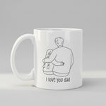 Father Daughter mug, front view on white background