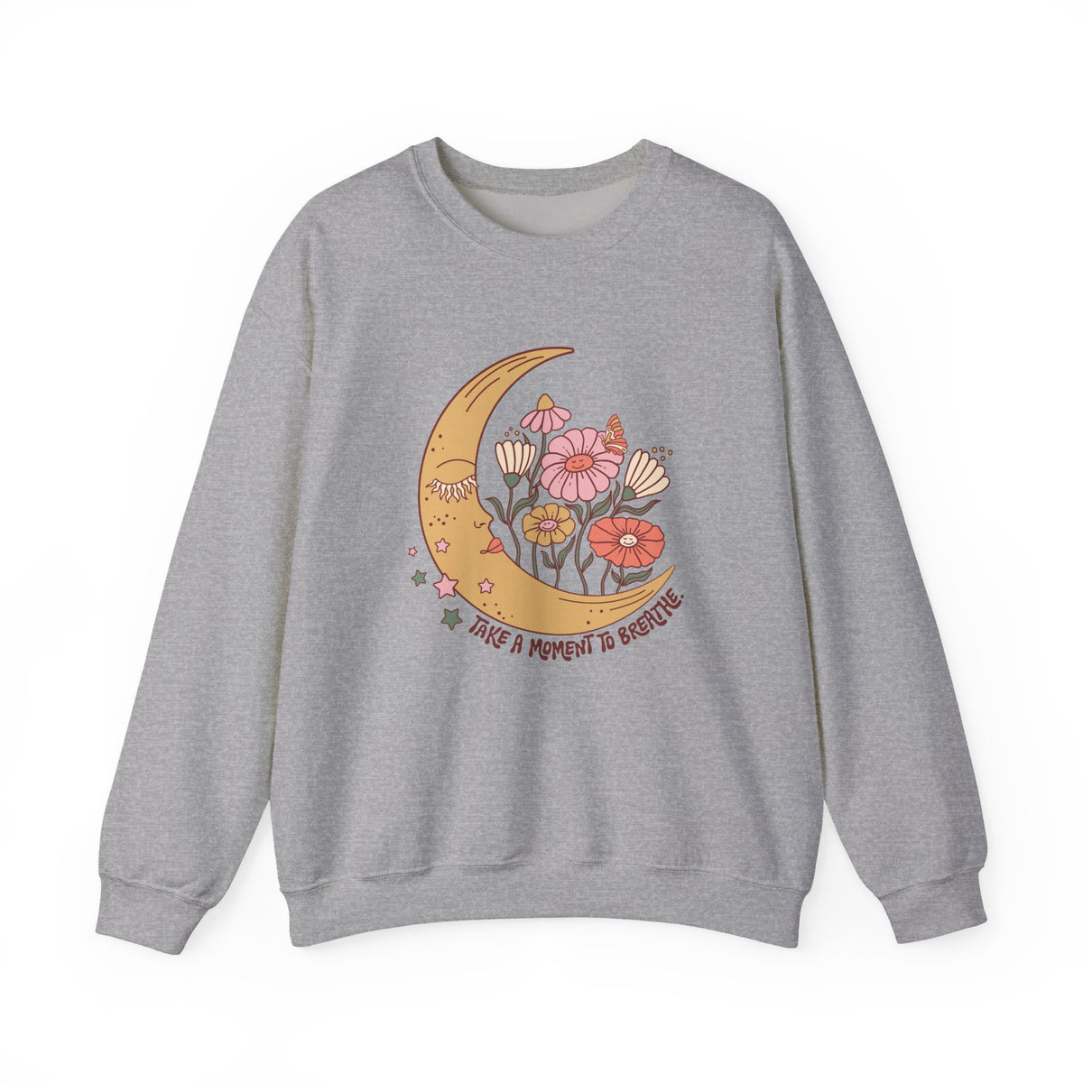 Floral sweatshirt in a detail shot