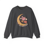 Floral sweatshirt showing fabric texture up close