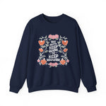 Floral Sweatshirt Gift for Her sweatshirt in a detail shot