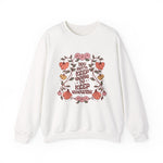 Floral Sweatshirt Gift for Her sweatshirt showing fabric texture up close