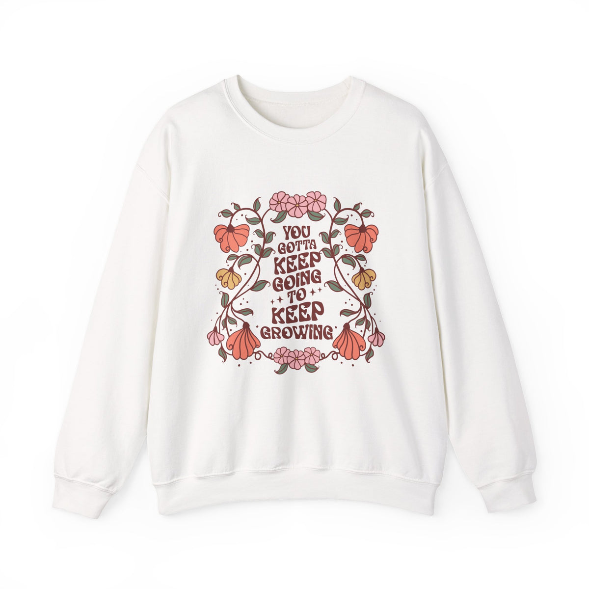Floral Sweatshirt Gift for Her sweatshirt showing fabric texture up close