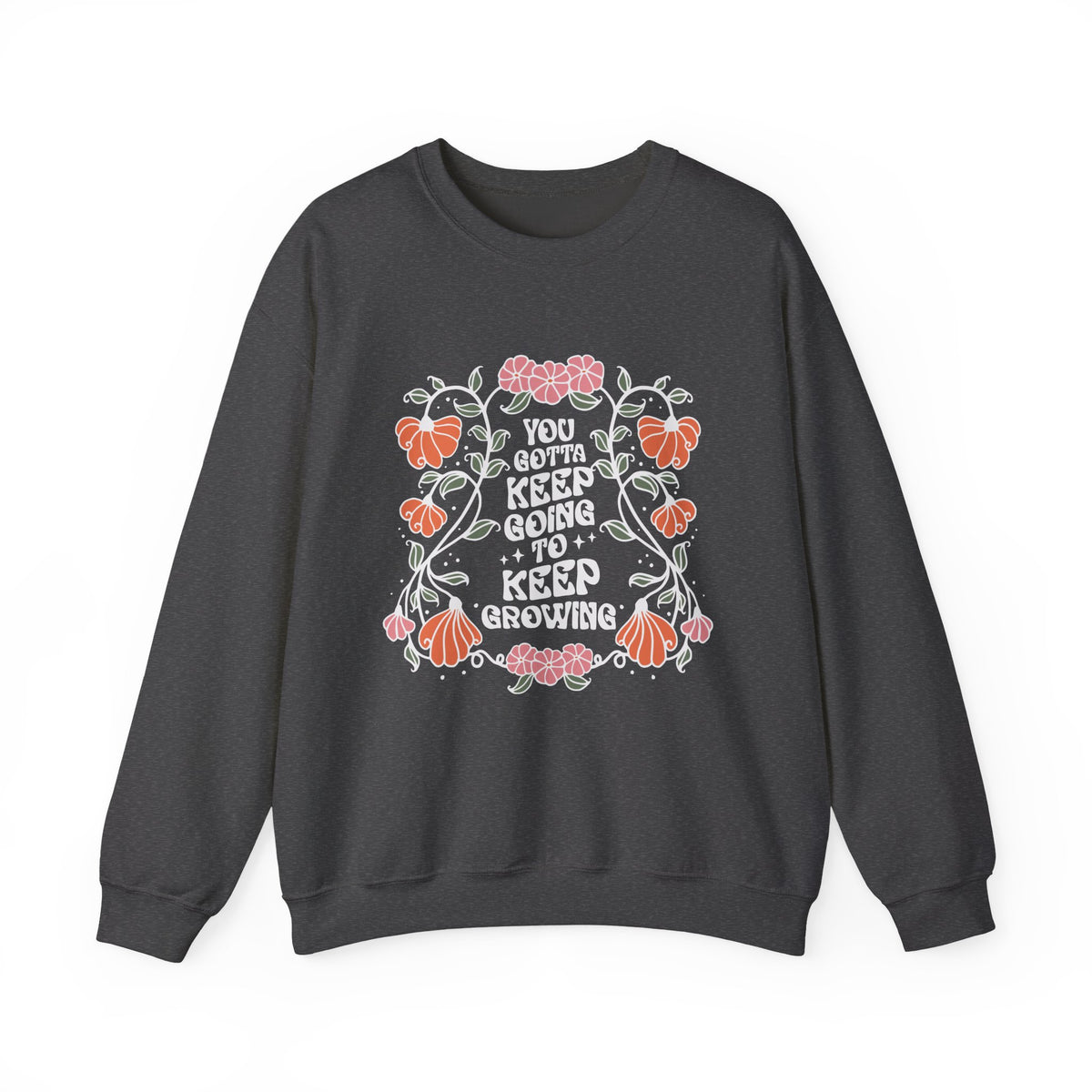 Floral Sweatshirt Gift for Her sweatshirt styled as a flat lay