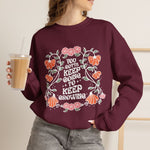 Floral Sweatshirt Gift for Her sweatshirt folded and held