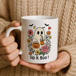 Halloween Ghost Coffee mug held in hand