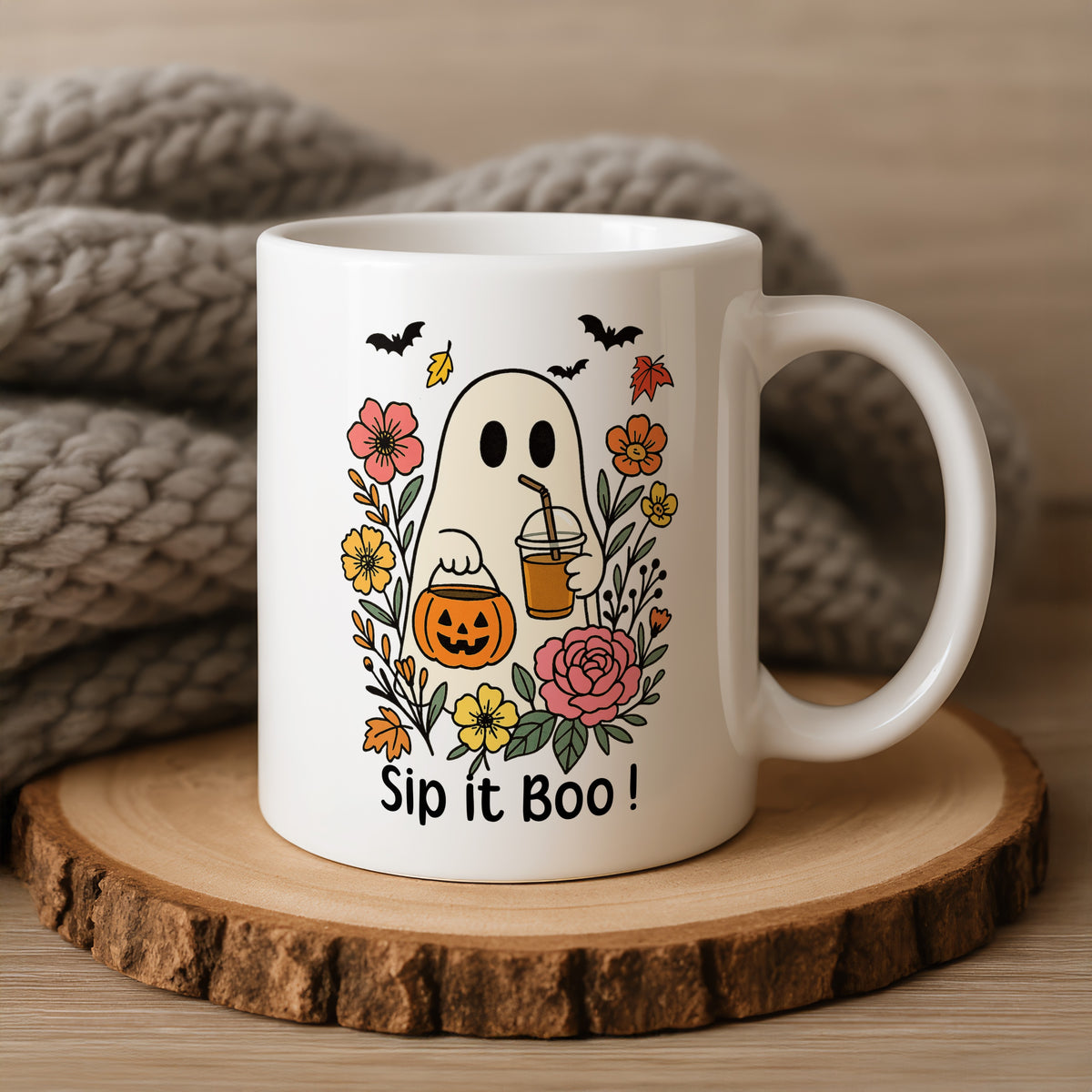 Halloween Ghost Coffee mug in a lifestyle setting