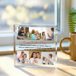 Personalised 6 plaque, front view on white background