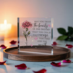 Personalised Acrylic Name plaque held in hand