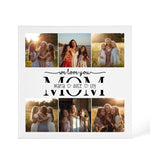 Personalised Acrylic Photo Plaque for Mom design shown as a 6x6 acrylic block version
