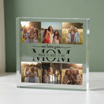 Personalised Acrylic Photo Plaque for Mom plaque in close-up detail