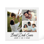 Personalised Acrylic Photo Plaque for Dad design shown as a 6x6 acrylic block version