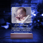 Personalised Baby night light in close-up detail