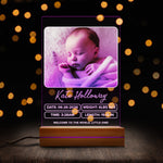 Personalised Baby night light held in hand