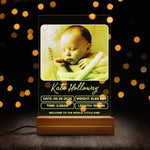 Personalised Baby night light in a lifestyle setting