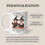 Personalised Best Friend Witch mug held in hand